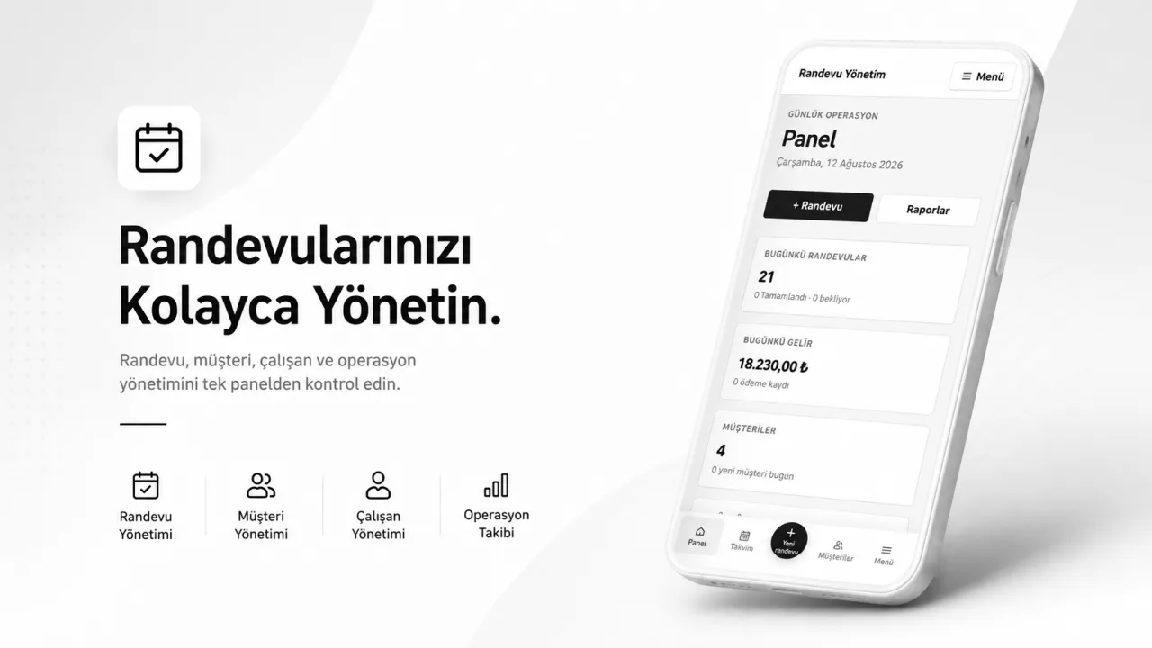 Randevu ve Rezervasyon Yönetimi yazılım ekran görüntüsü